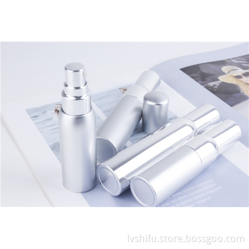 Anodized Aluminum Spray Silver Packing Plastic Vacuum Bottle